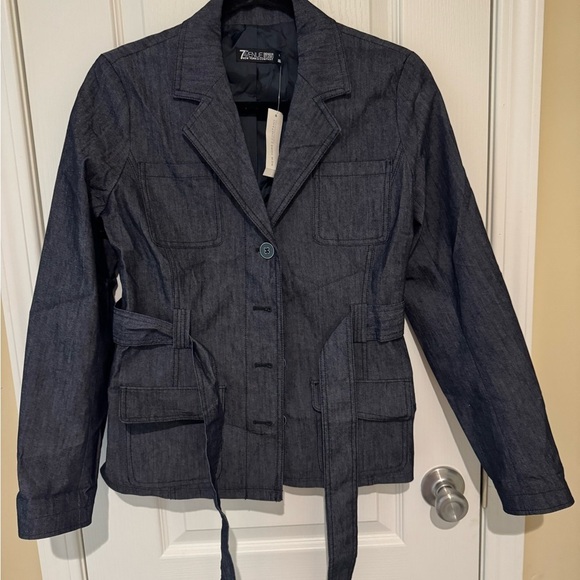7Th Avenue Design Studio Jackets & Blazers - 7th Avenue Design Studio Dark Blue Denim Jacket